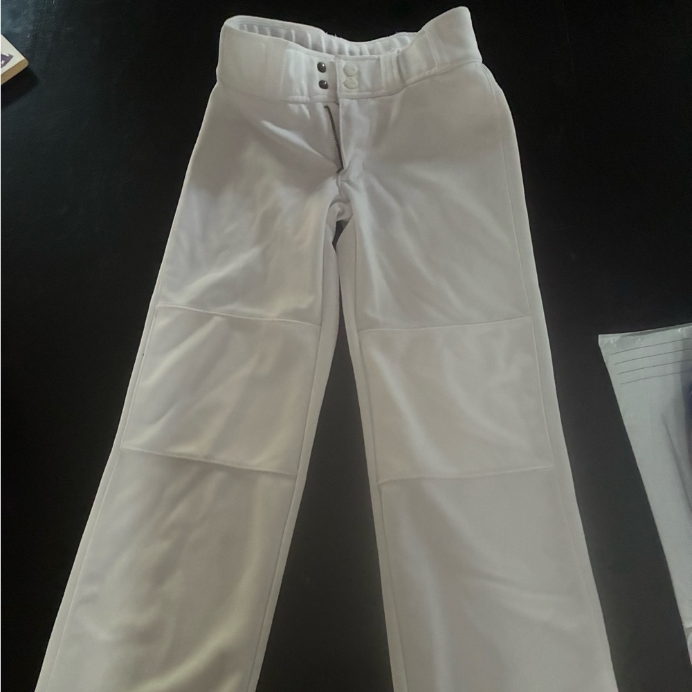 Boy's Youth Small Under Armour White Performance Baseball Pants